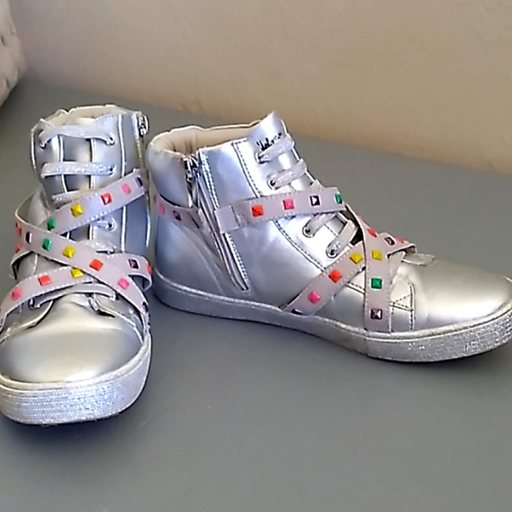 Silver high tops